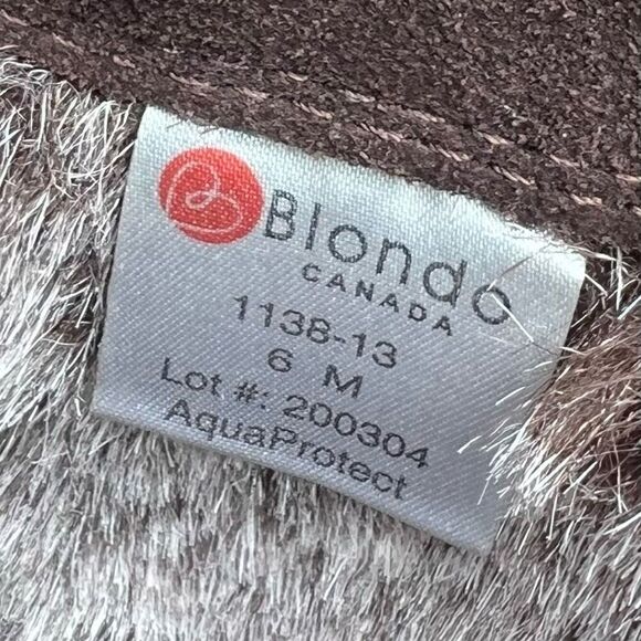 Blondo Winter Suede Boots Fur Lined Chocolate Brown Womens Size 6 Pull On Warm - Picture 5 of 9